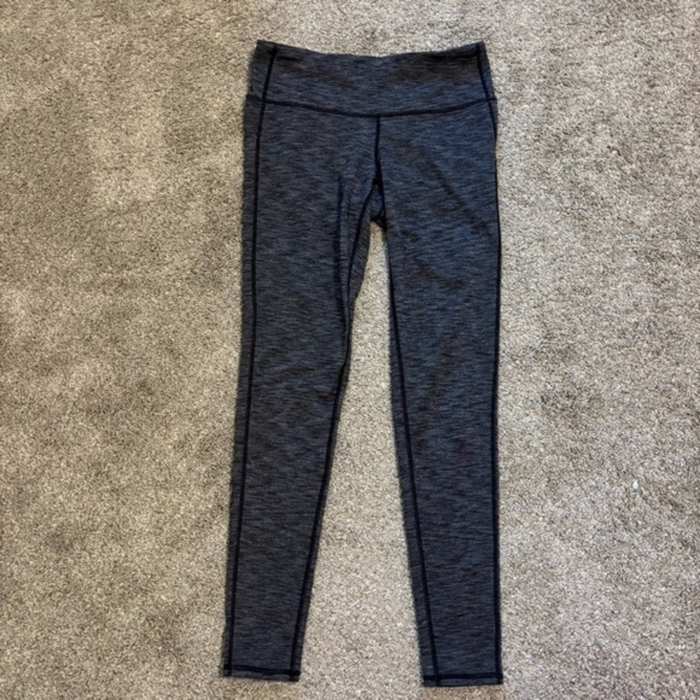 Athleta Women’s Active Workout Leggings Black Grey Space Dye Size Small